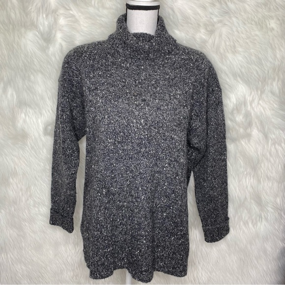 15. Vintage Express Tricot Chunky Wool Turtleneck Tunic 90s Sweater Size Large - Picture 2 of 15